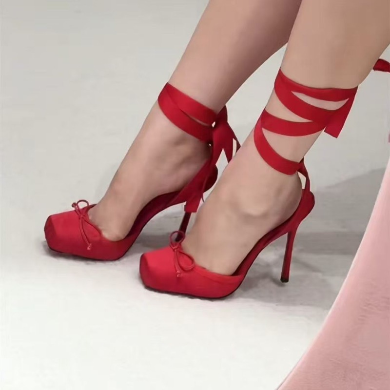 Red High-heeled Shoes, Women's - Women'S Shoes Quality review and price