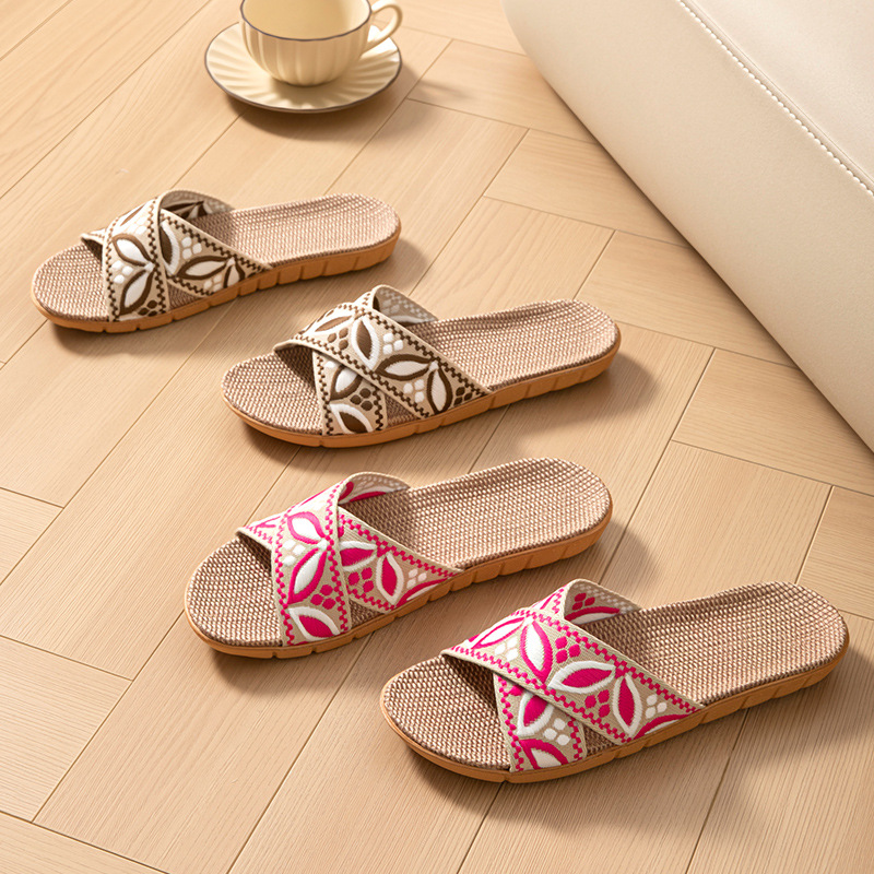 Linen Home Slippers Women Flat - Mule Slip On review and price