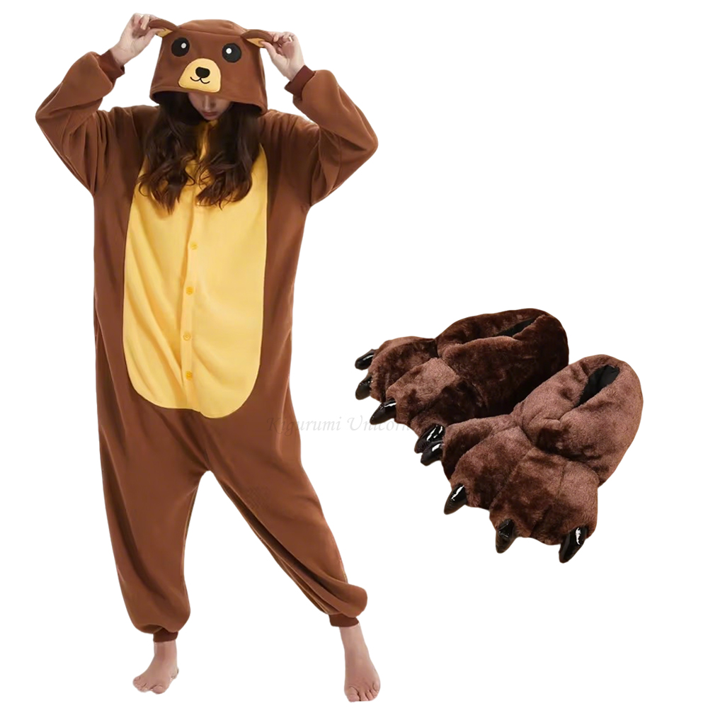 Adult Brown Bear Kigurumi Unic - Women Shoes Xxl review and price