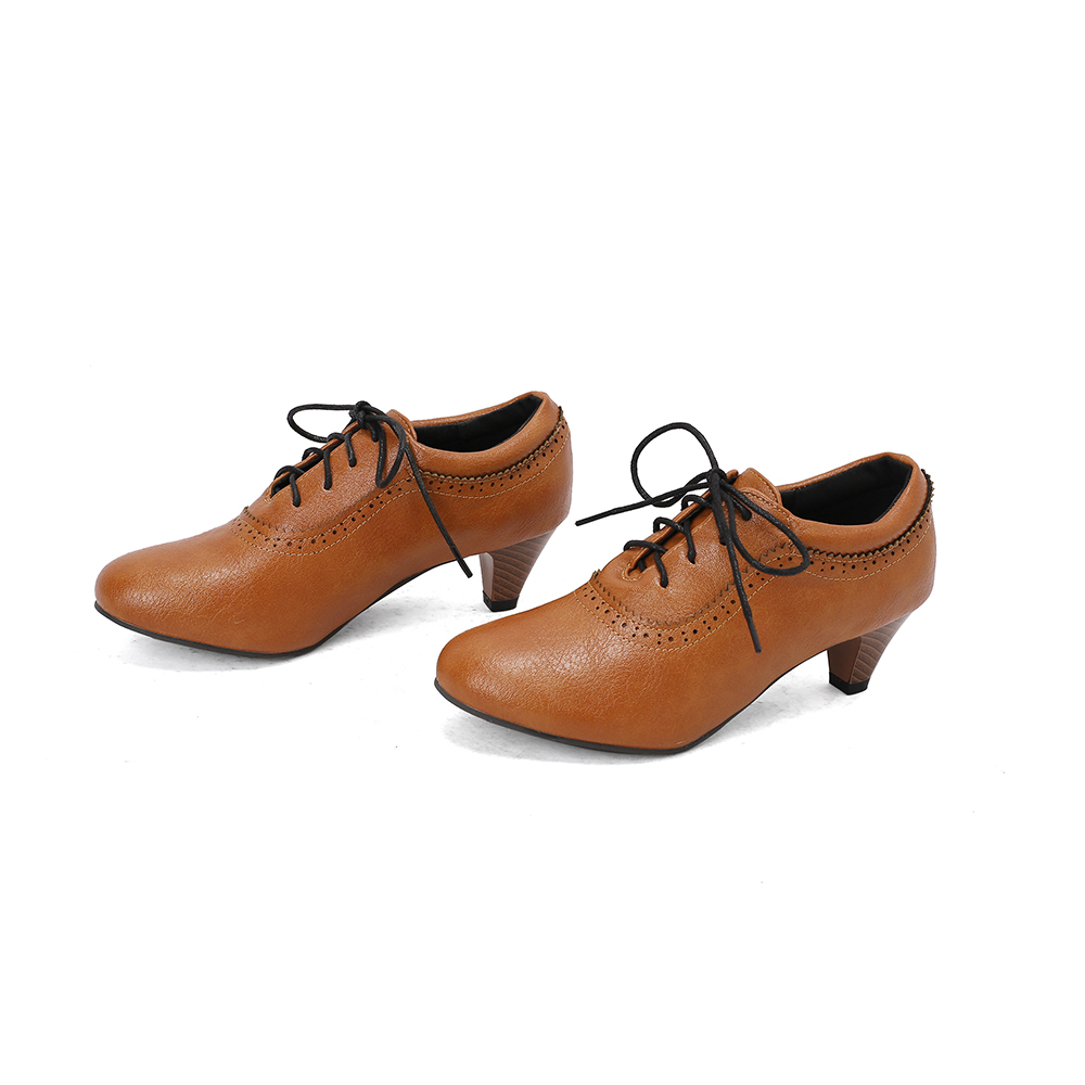 New Breathable Brown Yellow Wo - Oxford Lace Up Women review and price