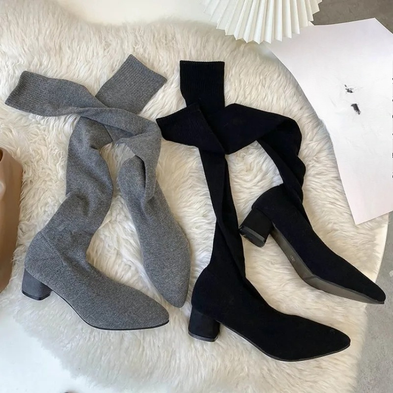 High Knee Sock Shoes 2025 New  - Sock Boot Women review and price