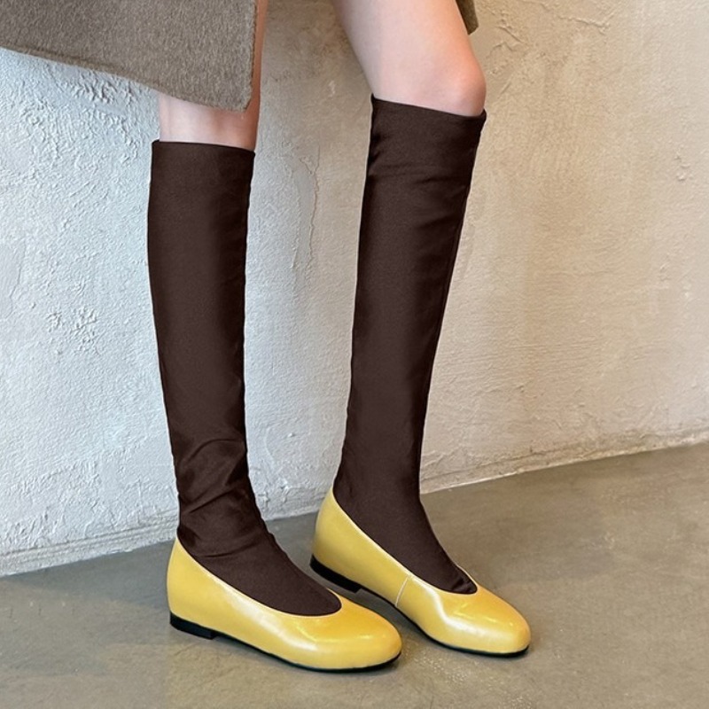 Fashion Brand Round Toe Knee H - Sock Boot Women review and price