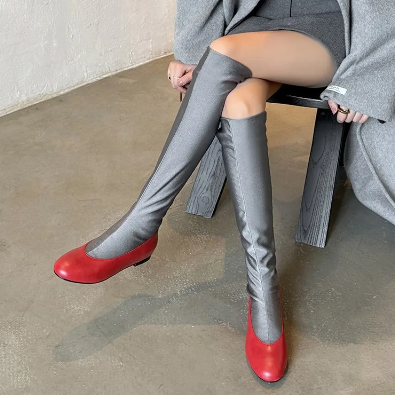 Fashion Brand Round Toe Knee H - Sock Boot Women review and price