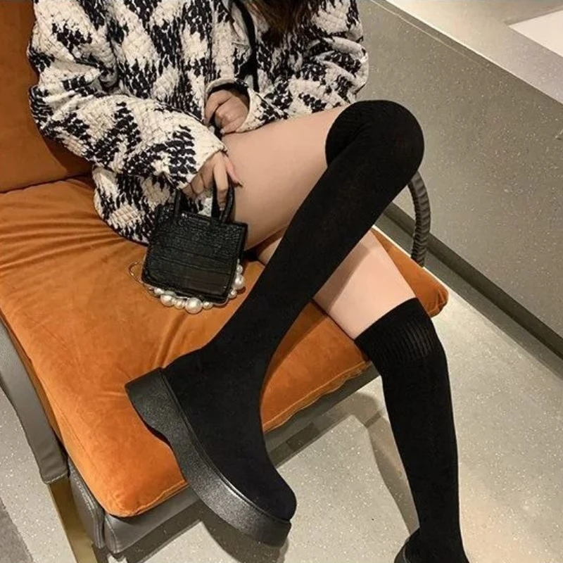 Women's Thick Sole Knee-High E - Sock Boot Women review and price
