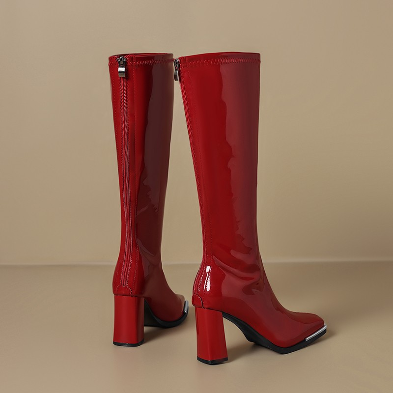 Knee High Boots Autumn New Squ - Knee High Boots Women review and price